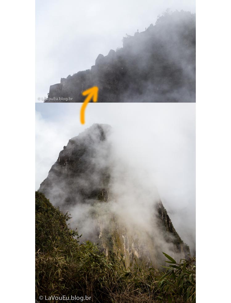 Sim, algumas pessoas já estavam no topo de Huayna Picchu enquanto fazíamos nosso passeio guiado. Escolheram o ingresso com o primeiro horário de subida.