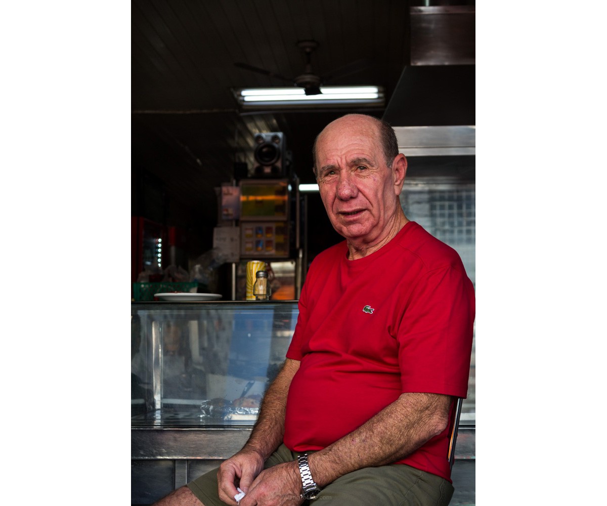 Portrait of the red t-shirt man.