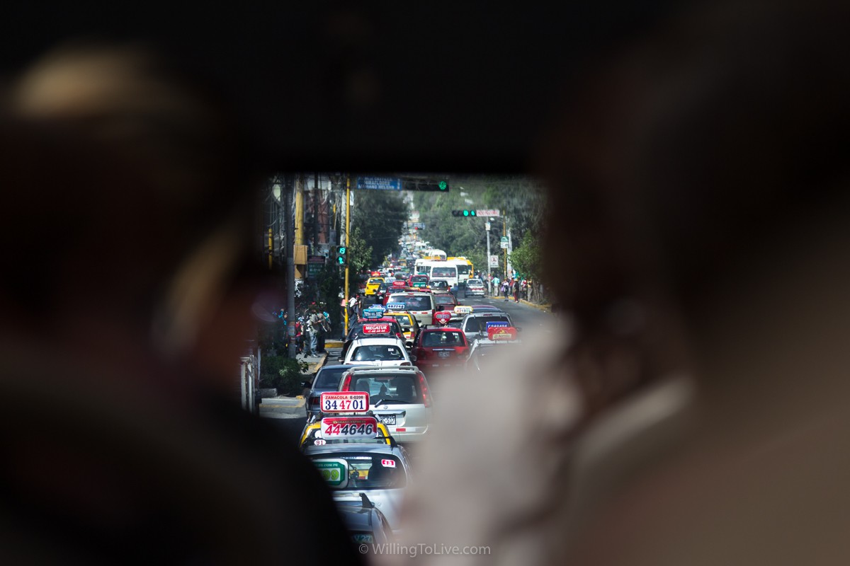 This is the crazy traffic in Arequipa, I really like this photo and I'm using it to represent city traffic in Peru. Traffic jam is really a problem in Arequipa and they also drive like crazy as in Ica. But the taxi stories in Arequipa are not that awesome as the one in Ica. Keep reading :) | ISO 160; 168mm equiv.; f/4; 1/800s